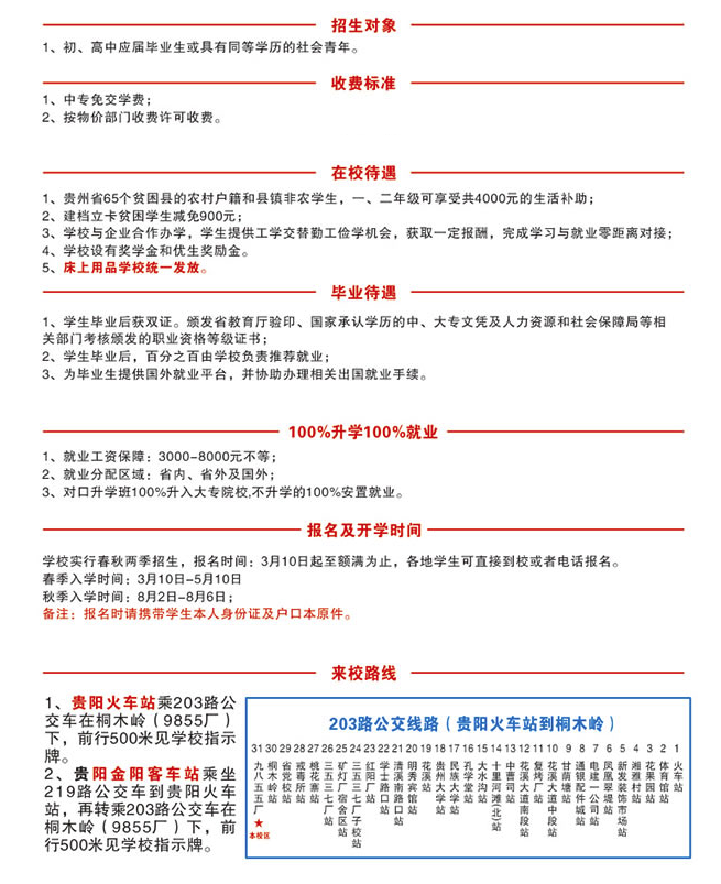 贵阳机械工业学校花溪校区2024年招生简章